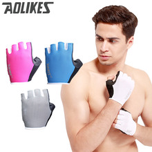 AOLIKES Pair Anti-skid Breathable Gym Gloves Body Building Training Sport Dumbbell Fitness Exercise Weight Lifting Gloves 2024 - buy cheap