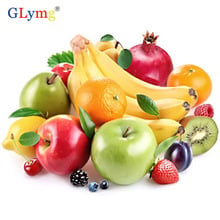 GLymg Needlework 5d Diy Fruit Apple Banana Full Square Diamond Painting Restaurant  Diamond Embroidery Home Decor 2024 - buy cheap