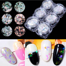 6pcs/set Nail Glitter Sequins Flakes Mix Size Paillette Manicure 3D Nail Art Decorations Acrylic UV Gel DIY Nails Accessoires 2024 - buy cheap