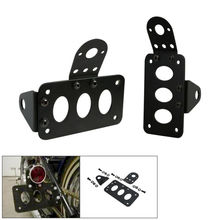 Suporte da placa de identificação para motocicleta, suporte para placa de moto harley bobber chopper cruiser café racer sportster 2024 - compre barato