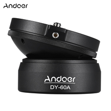 Andoer DY-60A Tripod Leveling Base Panorama Ball Head 15 Degree Inclination w/1/4" screw Bubble Level for Canon Nikon Sony DSLR 2024 - buy cheap