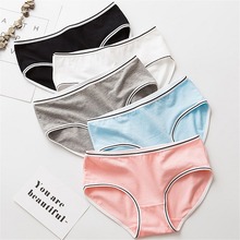 Mulher respirável underwear menina sexy meados de novos briefs 2018 sólido fem calcinha cintura interior enina lingerie ropa senhoras 2024 - compre barato