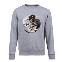 New Yin Yang Raptor Animal Hoodie Unisex Men Fleece pullover Sweatshirt Casual Hip Hop Coat Tops Harajuku Streetwear 2024 - buy cheap