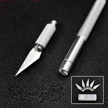 Non-Slip Metal Scalpel Knife Tools Kit Cutter Engraving Craft knives + 6 pcs Blade Mobile Phone Laptop PCB DIY Repair Hand Tools 2024 - buy cheap