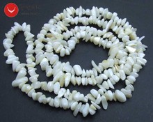 Qingmos 32 "натуральное ожерелье с раковинами для женщин с 7-8 мм белый барокко оболочки длинное ожерелье для женщин ювелирные изделия ne5811 Бесплатная доставка 2024 - купить недорого
