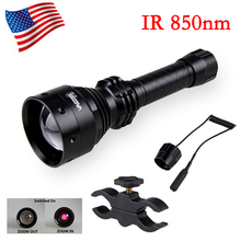 Zoomable ir 850nm visão noturna caça luz arma tático elemento softair lanterna + rifle escopo montagem interruptor de pressão 2024 - compre barato