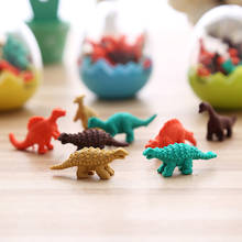 10 pcs/lot Dinosaur modelling  dinosaur egg shape eraser Creative cartoon cute shape eraser students stationery school supplies 2024 - buy cheap