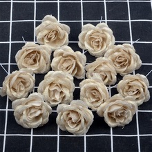 30pcs 4cm Silk Gold Artificial Rose Flower Heads Decorative Flowers for Wedding Home Party Decoration Mini DIY Fake Flower Wall 2024 - buy cheap