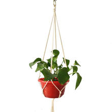 Plant Hanger Flower Pot Basket With Holder Handmade Macrame Hanging Rope Hook Suit For Houseplant Decorate Balcony Garden Flower 2024 - buy cheap