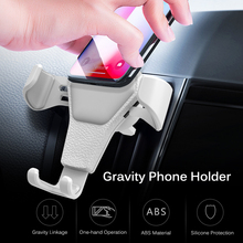 Universal Gravity Car Phone Holder Car Air Vent Mount In Car For iPhone XS X Samsung Xiaomi One hand Operate Phone Stand Bracket 2024 - buy cheap