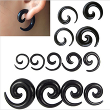 2Pcs Ear Expansion Fashion Ear Plug Acrylic Black Cute Animal Snails Spiral Ear Stretcher Expander Sexy Body Piercing Jewelry 2024 - buy cheap