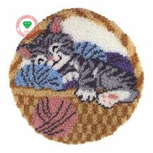 Needlework thread embroidery kits Cartoon Cat Latch hook rug kits Carpet embroidery Stitch threads yarn Cartoon embroidery kit 2024 - buy cheap