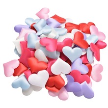 100pcs 7 Color Mini Fabric Love Heart Wedding Party Confetti Table Decoration Wedding Centerpieces Romantic Deco Mariage 2024 - buy cheap