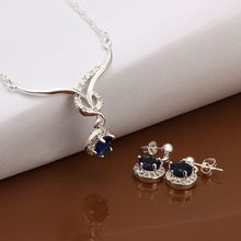 silver plated jewelry set, fashion jewelry set necklace earring /dfealwla dqwamida LKNSPCS597 2024 - buy cheap