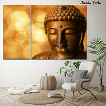 Canvas Painting Buddha zen Meditationn 3 Pieces Wall Art Painting Modular Wallpapers Poster Print for living room Home Decor 2024 - buy cheap