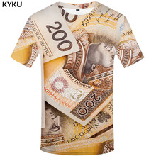 Camiseta com estampa de personagem vintage, camiseta de dinheiro com estampa de personagem da polônia, roupa casual harajuku 3d de anime, roupas masculinas 2024 - compre barato