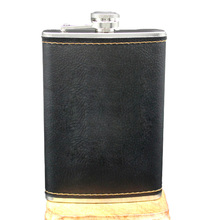 High Quality Stainless Steel 9 Oz Hip Flask Leather Whiskey Wine Bottle Retro Engraving Alcohol Pocket Flagon With Box Gifts 2024 - buy cheap
