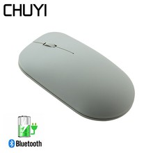 Chuyi mouse recarregável e ergonômico, mouse para jogos sem fio com bluetooth, ultra fino com 1200dpi para laptop e pc 2024 - compre barato