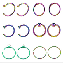 12PCS/Lot Hot Sale Gold Color Nose Ring Lip Ring Fashion Body Piercing Nose Studs For Women Men Fashion Jewelry Summer Style 2024 - buy cheap