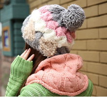 BomHCS Women's autumn winter fashion warm wool 100%HANDMADE knitted beret winter hat knitted hats caps 2024 - buy cheap