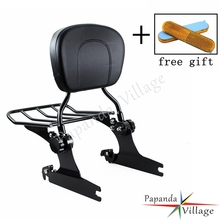 Motocicleta negro desmontable respaldo de pasajero portaequipajes para Harley FLSTF FLSTFB FLSTFBS FLSTSB FLSTSE FLSTFSE 07-posterior 2024 - compra barato