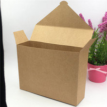 Caja de embalaje de estilo Retro para regalo, contenedor de gran tamaño, color marrón, liso, para almacenamiento, adorno, 10 unids/lote 2024 - compra barato