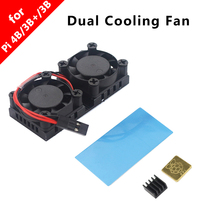 Dual Fan for Raspberry Pi 3B Plus with Heat Sink Double Cooling System Fan Cooler Radiator for Raspberry Pi 3 Model B / 3B+ 2024 - buy cheap