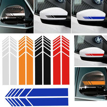 HotMeiNi 15.3*2cm 2pcs Car Styling Auto SUV Vinyl Graphic Car Sticker Rearview Mirror Side Decal Stripe DIY Car Body Decals 2024 - buy cheap