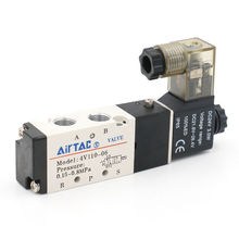 Пневматический электромагнитный клапан AIRTAC 4V110-06, 5 позиций, 1/8 дюйма, 24 В постоянного тока, 12 В переменного тока, 110 В переменного тока, В переменного тока 2024 - купить недорого