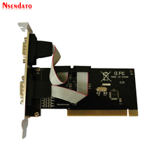 New KCB 2 Ports PCI to COM 9-pin Serial Port RS232 V24 Expand Card Adapter Support FIFO 16C550 2024 - buy cheap