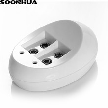 Soonhua carregador de bateria recarregável universal, adaptador com 4 espaços para pilhas aa/aaa ni-mh nicd li-ion com luz indicadora led 2024 - compre barato