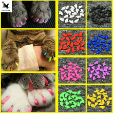 10X20pcs Soft Pet Nail Covers Cat Nail Caps Pet Claw Paws Cover Caps with Free Glue and Applicator Protection Pet Accessories 2024 - buy cheap