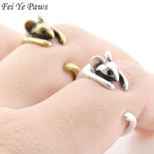 Fei Ye Paws Ethnic Mouse & Rice Metal Ring For Women Boho Brass Knuckle Girl's Burnished Rat Animal Wrap Rings Men Couple Finger 2024 - buy cheap