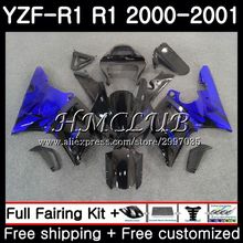 Body For YAMAHA ZF 1000 YZF-1000 YZF R1 2000 2001 Frame 19HC.6 YZF-R1 YZF R 1 00 01 YZF1000 YZFR1 00 01 Fairings HOT Blue flames 2024 - buy cheap