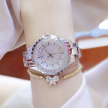 2019 novos relógios femininos de luxo pulseira aço inoxidável relógios cristal diamante moda casual quartzo relogio feminino 2024 - compre barato