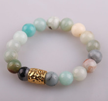 Fashion Women Dress Armband 10mm Amazonite Natural Stone Bracelet 2024 - buy cheap