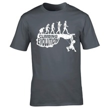 Новая летняя стильная футболка Climbings Evolution 2019, футболка с принтом для мужчин, индивидуальная футболка 2024 - купить недорого