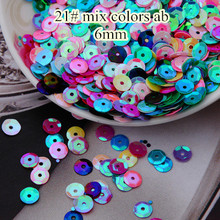 Loose Sequins 50g 6mm Cup Round Sequin Paillettes Sewing Decoration Artesanatos Acessorios Costura 21# Mix Colors AB Confetti 2024 - buy cheap