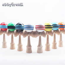 Abbyfrank Striped Kendama Professional 18.5 cm Colorful Wooden Stripe Kid Exercise Ball Shop Japanese Toy Skillful Gift 2024 - buy cheap