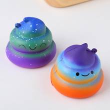 Shit Squishy Squeeze Toys Antistress Jokes Funny Gadgets Prank Slow Rising Anti Stress Toys Sky Blue Rainbow 2024 - buy cheap