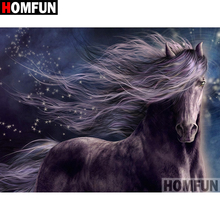 Homfun 5d diy pintura diamante quadrado completo/broca redonda "cavalo animal" bordado 3d ponto cruz presente decoração para casa a02040 2024 - compre barato