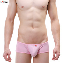 Sexy Men Underwear Lycra Cotton Boxer Shorts masculina Solid Soft Mid-waist U Convex Pouch Underpants Cuecas Breathable Panties 2024 - buy cheap