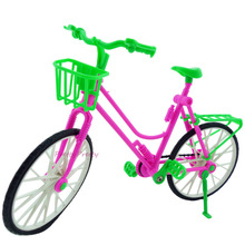 Free Shipping Doll Plastic Bike Green Bicycle Kid's Play House Toys DIY Accessories for Barbie Doll Outdoor Sports DIY Toys 2024 - buy cheap