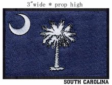 South Carolina Flag 3" wide embroidery patch  for iron on applique/navy/coconut tree 2024 - buy cheap
