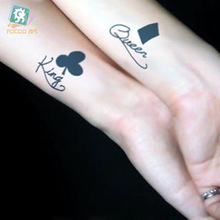 Водостойкая Временная тату-наклейка, покерная лопатка, сердце, алмазные тату-наклейки флэш-тату, искусственные татуировки для девочек и женщин 2022 - купить недорого