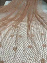Lo último en tela de encaje francés africano, ZH-894 de tela de encaje de tul africano de alta calidad con cuentas para vestido de novia 2024 - compra barato