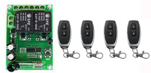Interruptor de relé, sem fio, 2 canais, com controle remoto, sistema de segurança, portas, janelas e lâmpadas elétricas, dc24v
