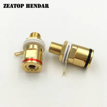 8Pcs High Quality Copper Gold Plated Binding Post Connector Banana Jack Socket Plug Audio Speaker Cable Terminals 2024 - buy cheap