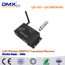 Free shipping LCD Display Dmx512 Wireless Receiver/Transmitter,2.4G  Wireless Dmx512 MINI wireless dmx512 receiver 2024 - buy cheap