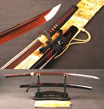 Japanese Sword Samurai Katana Blood Red Sharp Damascus Steel Blade Full Tang 2024 - buy cheap